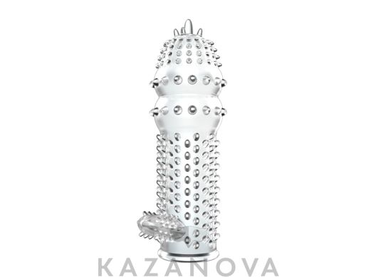 Увеличивающая насадка Baile Penis Sleeve прозрачная 45С