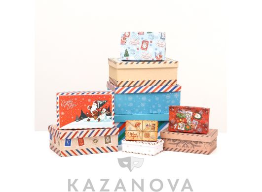 Подарочная коробка "Почта" 1 шт. 32,5x20x12,5 см