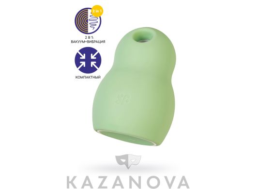 Вакуум-волновой бесконтактный стимулятор клитора Satisfyer Pro To Go 1 зеленый