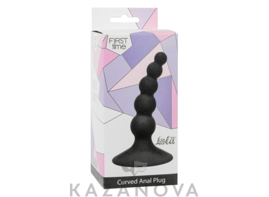 Анальная втулка First Time Curved Anal Plug на присоске