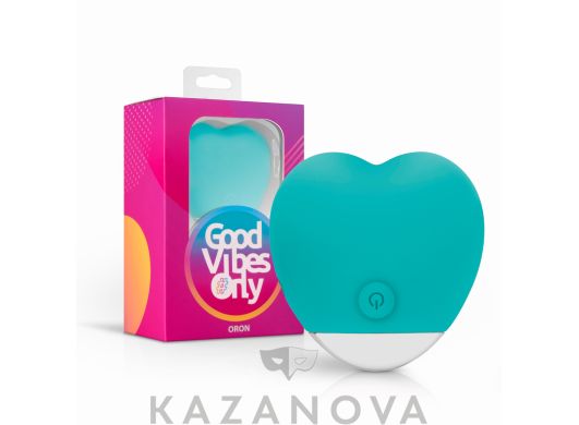 Минивибратор Good Vibes Only Oron перезаряжаемый из медицинского силикона бирюзовый