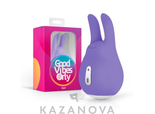 Минивибратор Good Vibes Only Tedy перезаряжаемый из медицинского силикона фиолетовый