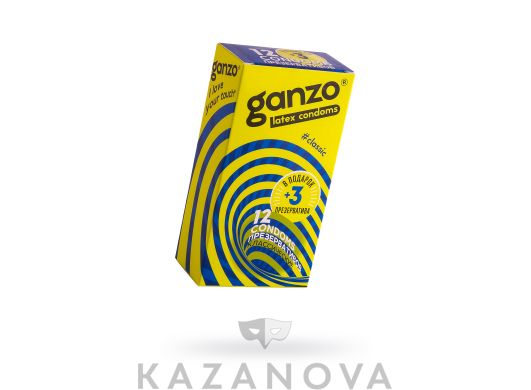 Презервативы GANZO Classic классические 12+3 шт.
