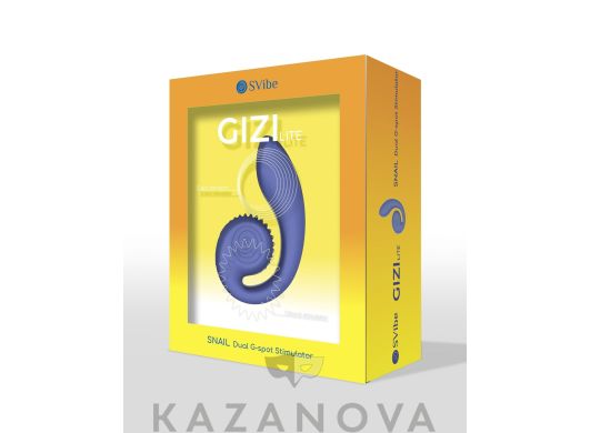 Вибратор SVibe Gizi Lite со стимуляцией клитора и точки G голубой