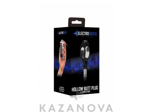 Анальная втулка ElectroShock E-Stim Hollow Butt Plug с электростимуляцией с пультом